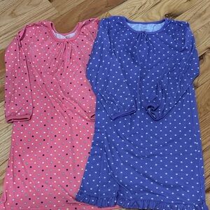 Carter's Pink and Blue Polka Dot Nightgowns
